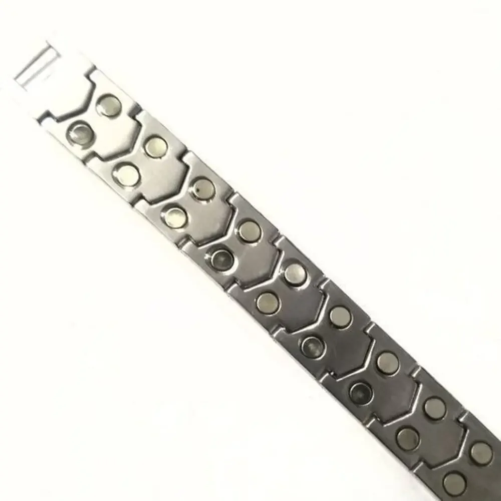 New stainless steel‎ double magnetic bracelet 8 inches long